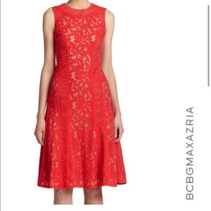 BCBG Avril Red Berry Lace Dress